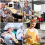 MeoZynxadril 6 Pièces Ustensiles de Cuisine en Bambou - Spatule, Cuillère en Bois - Ensemble pour la Cuisine