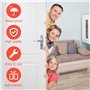Firschoie Lot de 8 Protections de Poignée de Porte, poignée de porte en PVC tapis transparent anti-collision, anneau de pare-cho