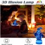 Spiider-mann Lampe 3d Illusion Usb veilleuse Avec Télécommande Et Smart Touch,Télécommande 16 Couleurs Changement 3D Illusion La