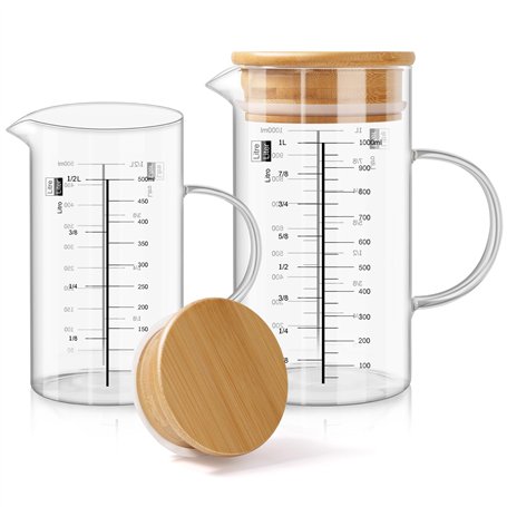 Aevcvok Verre Doseur 500ML 1000ML