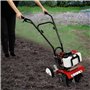 LENDISIY Motoculteur à essence - Motoculteur 52 CC - Motobineuse - Motoculteur - Cultivateur avec roues - Moteur 2 temps - Large