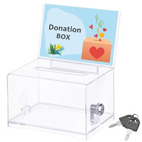 Bczhieulw Boîte Transparente pour Les Dons