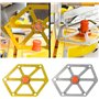 ANCLLO Règle hexagonale en alliage d'aluminium pour scie de table, outil de mesure multi-angle, rapporteur, inclinomètre, outils