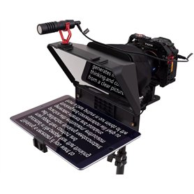 Inmei A10 Téléprompteur portable pour smartphone DSLR Appareil photo téléprompteur avec support de téléphone Télécommande pour e
