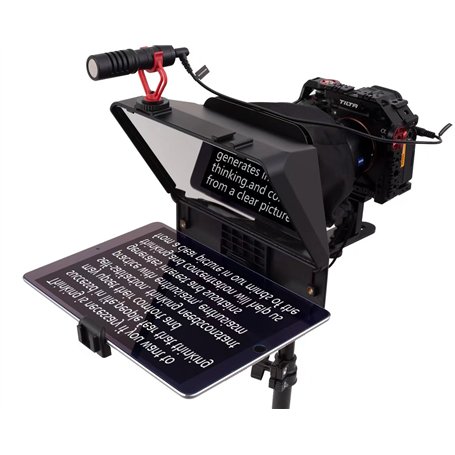 Inmei A10 Téléprompteur portable pour smartphone DSLR Appareil photo téléprompteur avec support de téléphone Télécommande pour e
