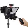 Inmei A10 Téléprompteur portable pour smartphone DSLR Appareil photo téléprompteur avec support de téléphone Télécommande pour e