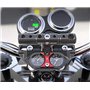 Maso Lot avec horloge et thermomètre Pour guidon de moto 7/8" (22 mm) Universel Étanche Noir