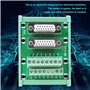 DB15-M6 Connecteur de Carte de Bornier Module d'Interface à Montage sur Rail DIN à Double Tête Femelle