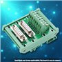 DB15-M6 Connecteur de Carte de Bornier Module d'Interface à Montage sur Rail DIN à Double Tête Femelle