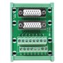 DB15-M6 Connecteur de Carte de Bornier Module d'Interface à Montage sur Rail DIN à Double Tête Femelle
