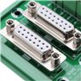 DB15-M6 Connecteur de Carte de Bornier Module d'Interface à Montage sur Rail DIN à Double Tête Femelle