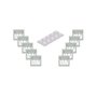 Wandbreite 600103 Lot de 10 plaques adhésives autocollantes 45 x 45 mm avec œillet et entretoises en silicone - Lot de 10 croche
