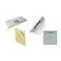 Wandbreite 600103 Lot de 10 plaques adhésives autocollantes 45 x 45 mm avec œillet et entretoises en silicone - Lot de 10 croche