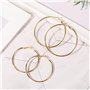 Heyu-Lotus 8 Paires de Boucles d’Oreilles Créoles pour Femme Fille, Anneaux Créoles en Acier Inox Grand Cerceau Bijoux Tendance 