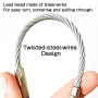 Akuoly Tire fil électriques 15M Kit rétractable d’installation pour Cable et rallonge en acier spiralé flexible