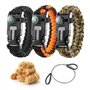 UBETTER Lot de 3 bracelets de survie avec chaîne de scie