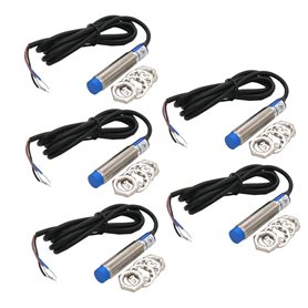 DollaTek 5Pcs Interrupteur de capteur de proximité inductif LJ12A3-4-Z/BX de Remplacement à 3 Fils NPN DC6-36V