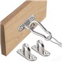 AstarFavor 20 pièces Plaques à œillets Inox,Crochets de Plafond M5, Crochets de Fixation Métalliques, Accessoires Bateau, Plaque