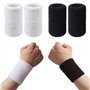 Niuhong 2 Paires Bracelets Poignet Coton Élastiques Sports Poignet Athlétique Élastique Poignet Protection Bras Fitness Bandes P