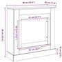 Bordure de Cheminée Encadrement Cheminee Decorative Cadre de cheminée Blanc 90x30x90 cm Bois d'ingénierie