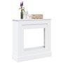 Manteau de Cheminée, Bordure de Cheminée Encadrement Cheminee Decorative Cadre de cheminée Blanc 90x30x90 cm Bois d'ingénierie