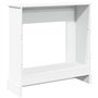 Manteau de Cheminée, Bordure de Cheminée Encadrement Cheminee Decorative Cadre de cheminée Blanc 90x30x90 cm Bois d'ingénierie