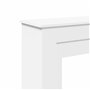 Manteau de Cheminée, Bordure de Cheminée Encadrement Cheminee Decorative Cadre de cheminée Blanc 90x30x90 cm Bois d'ingénierie