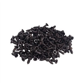 Alnicov Sourcingmap Lot de 100 vis auto-perceuses pour particules de bois Noir 2 x 6 mm