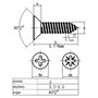 Alnicov Sourcingmap Lot de 100 vis auto-perceuses pour particules de bois Noir 2 x 6 mm