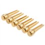 Alnicov Lot de 6 chevilles de chevalet en laiton avec extracteur de goupilles et 5 médiators pour guitare acoustique à 6 cordes
