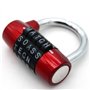 Serrure de casier de gymnastique, cadenas de sécurité robuste avec mot de passe, 5 lettres (rouge)
