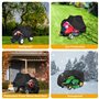QOUBNIC Housse de tracteur de jardin, Housse Protection Tondeuse Housse de Tondeuse à Gazon Autoportée, Imperméable Housse de To