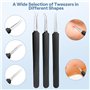 QOUBNIC Extracteur Point Professionnel 10 Pièces, Kit en Acier Inoxydable pour Points Noirs, Boutons et Acné sur Visage Nez avec