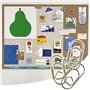 Lot de 55 trombones dorés - Motif cœur - En métal - Pour cartes postales décoratives - Bureau - Salle de classe - Doré
