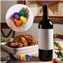 Lot de 7 capsules en silicone réutilisables - 7 couleurs - Pour vin de diamètre 1,8 cm à 2,2 cm - Diamètre intérieur de l'embouc