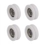 Lot de 4 poulies de roulement à rainure en forme de U 30 x 10 x 6 mm en plastique nylon pour rail coulissant