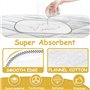 WEGREAT Lot de 6 matelas à langer réutilisables pour couches de bébé : matelas à langer lavables et imperméables, 30 x 60 cm, en