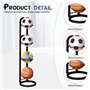 Sporgo Support de balle en métal à 4 couches avec 4 niveaux | Étagère de rangement pour ballon de basket-ball, football et volle