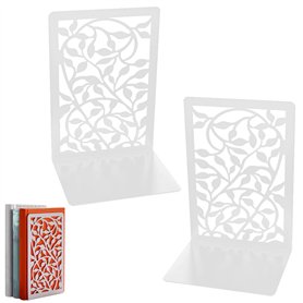 1 Paire de Serre-Livres en Métal : WIYETY Support de Livre Blanc