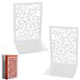 1 Paire de Serre-Livres en Métal : WIYETY Support de Livre Blanc