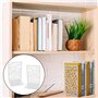 1 Paire de Serre-Livres en Métal : WIYETY Support de Livre Blanc, Support de Livre, Support de Lecture, Serre-Livres pour Etagèr