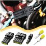 eROOSY 622 Pièces Imperméable à l'eau Connecteurs, Connecteurs Étanches pour Voiture à 1/2/3/4/5/6 Broches mâle/femelle avec fus