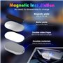 Weinsamkeit Lumières Intérieures de Voiture Sans Fil, 4 Pièces RGB Éclairage Intérieur de Voiture 7 Color LED Ambiance Voiture C
