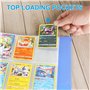 60 Feuilles Pochette Cartes, 1080 Poches Transparent Double Face Protege Carte, Trading Card Sleeves avec 11 Trous, Protection C