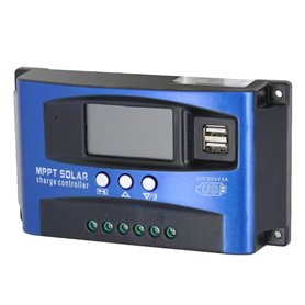 Yoving Régulateur de Charge Solaire MPPT 100A Intelligent 12V/24V Automatique