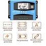 Yoving Régulateur de Charge Solaire MPPT 100A Intelligent 12V/24V Automatique, Haute Efficacité avec Affichage LCD et Compensati