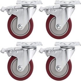 Voluker Roulette Pivotante avec Frein 4 Puces