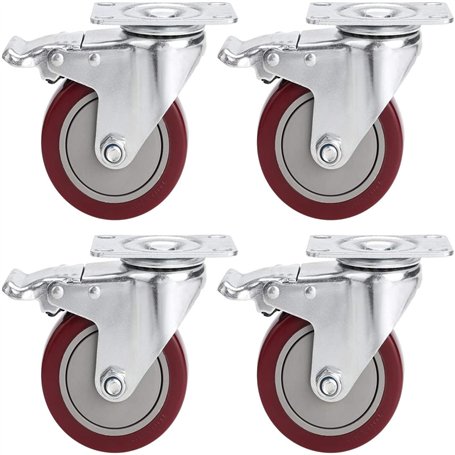 Voluker Roulette Pivotante avec Frein 4 Puces