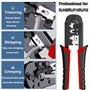 MAYLINE RJ45 Outils Kit Réseau Professionnel Pince à Sertir RJ12 RJ11 CAT5 CAT6 Cirmpature pour Câbles Réseau Entretien Kit LAN 