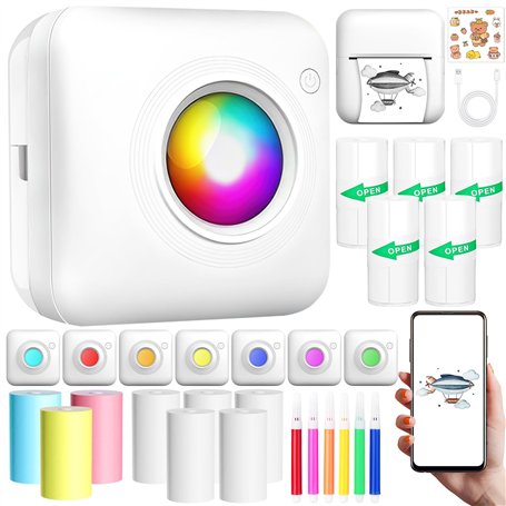 NLMWTI Mini imprimante Portable avec lumière LED